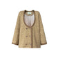 Brownie autumn wool retro tweed suit skirt jacket - Dunnu