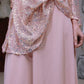 DOLLY Luxury Pink Greek Style Deep V-Neck Sleeveless draped Long Prom Dress-Ulaia