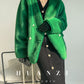 Huanzi green imitation fur autumn winter coat - Miiw