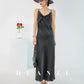 Huanzi satin French high-end slip long dress - Chine