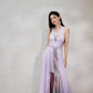 DOLLY Luxury Purple Halter Neck Backless Tassel Sexy Long Party Dress-Babe