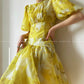 Aconiconi｜Lemon yellow high end summer dress- desire