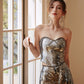 DOLLY Luxury strapless Sequin Top + Long Sequin High Waist Flare Pants suit setpantpa-THEA