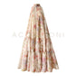 Aconiconi High End Floral Print Sleeve Less Halter Neck Long Resort Dress- Spring Dream