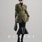 Huanzi high-end retro autumn and winter 100% wool waist suit jacket - Cassie