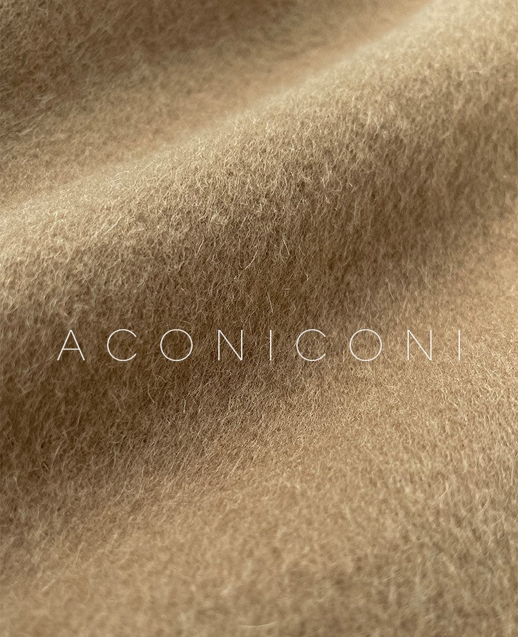 Aconiconi  Long Sleeve Braided Wool Coat- Nocturne of Grass Stream