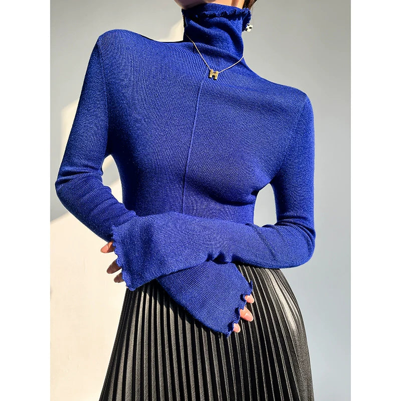 Huanzi custom turtleneck pullover knitted sweater autumn winter - Bililly