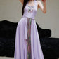 DOLLY Luxury Purple Halter Neck Backless Tassel Sexy Long Party Dress-Babe