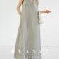 Huanzi custom high-end long sleeveless V-neck dress summer - Miel