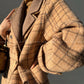 Chestnut double-faced wool winter coat- Mountain wild