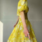 Aconiconi｜Lemon yellow high end summer dress- desire