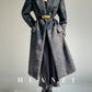 Huanzi custom dyed couture mohair water ripple wool cautumn and winter coat  - Kendu