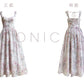 Aconiconi Elegant French Lace Print Long Summer Dress- Spring Pond Flowers