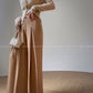 Aconiconi Eleant White Waist Loose Long Straight Suit Dinner Pants- Cloud Steps