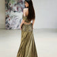 DOLLY Luxury Retro Gold Sleeveless Halter High Waist Long Slit Dress-Goldie