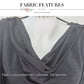 DOLLY Elegant Black Swing Collar Sleeveless Open Back Drape Dress-Kaka (V)