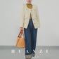 Huanzi spring autumn heavy couture tweed coat jacket - Kindr