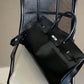 Soft faux leather platinum large tote crossbody shoulder travel tote carryon bag