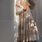 Aconiconi Bohemia Lantern Sleeve Loose vacation chiffon long dress - Huanxi dream