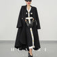 Huanzi double-sided cashmere women's black wool autumn winter coat - Muinw