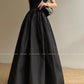 Aconiconi Elegant Black French Sleeveless High Waist Tutu Dinner Dress- Baileys