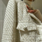 Aconiconi| autumn winter sequins French tweed jacket short skirt - Moonset Star Sea