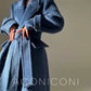 Aconiconi｜Galan Sumu long-haired high-grade woolen long coat- Kalanchoe