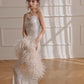 DOLLY Luxury Sliver Sleeveless Glitter Slim Fit Long Banquet Dress-SWATTIE