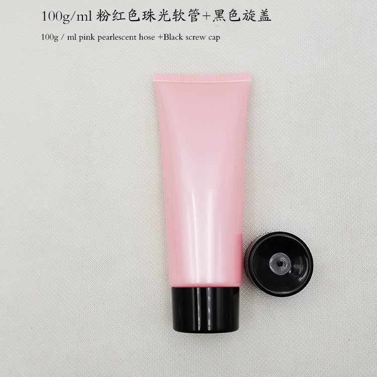 Spot 100gml custom skin care products, cosmetics, facial cleanser, hand cream, pink hose, sub-bottle, packaging material tube