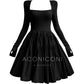 Aconiconi Elegant Black French Sleeveless High Waist Tutu Dinner Dress- Baileys