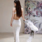 DOLLY High End Off White Halter Neck Pearl Handmade wedding bridal Dress-Kiki