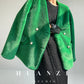 Huanzi green imitation fur autumn winter coat - Miiw