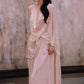 DOLLY Luxury Pink Greek Style Deep V-Neck Sleeveless draped Long Prom Dress-Ulaia