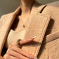Aconiconi Girl Full wool French long sleeve Blazer pleated skirt - Maillard