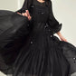 Aconiconi pink /Black Lantern Sleeve Loose chic maternity Long Dress- Nightingale and Rose