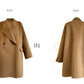 Aconiconi Elegant Brown Suit Collar Double Breasted Long Sleeve Long Coat- Ximu Lover