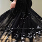 Aconiconi Luxury Black/Beige Long Sleeve Long bridal Sequin Dress- Moonlight Celebrity