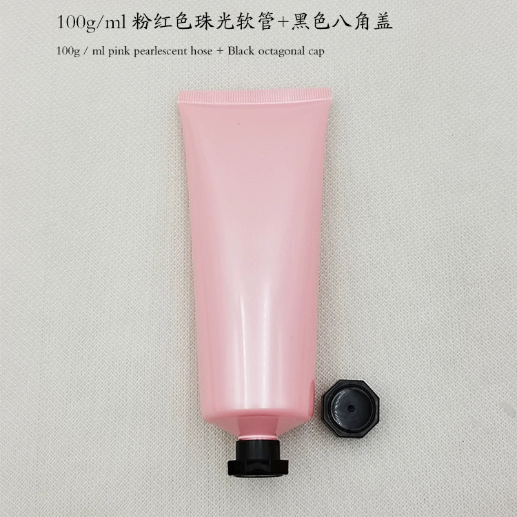 Spot 100gml custom skin care products, cosmetics, facial cleanser, hand cream, pink hose, sub-bottle, packaging material tube