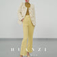 Huanzi spring autumn heavy couture tweed coat jacket - Kindr