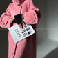 Luxury full Winter Coat Bubble gum Pink Inkstone wool long coat - Lanshan