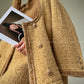 Brownie autumn wool retro tweed suit skirt jacket - Dunnu
