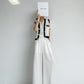 Huanzi custom V-neck knitting sleeveless blakc abd white top - Chiae