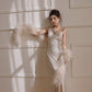 DOLLY Luxury Sliver Sleeveless Glitter Slim Fit Long Banquet Dress-SWATTIE