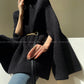 Aconiconi|Cloak Jacket Sleeve Loose Knit Shawl Shoulder Sweater - Snow Lovers