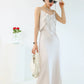 Huanzi satin French high-end slip long dress - Chine