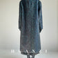 Huanzi custom dyed couture mohair water ripple wool cautumn and winter coat  - Kendu