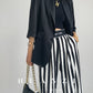 Huanzi high-end striped high-waist wide leg pants - Nuna