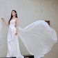 DOLLY Luxury White Bandeau Stain High Waist Long Wedding Dress-Lola