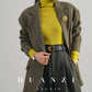 Huanzi high-end retro autumn and winter 100% wool waist suit jacket - Cassie