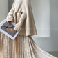 Aconiconi|Cloak Jacket Sleeve Loose Knit Shawl Shoulder Sweater - Snow Lovers